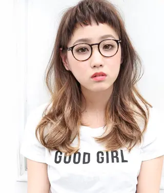 セミロング ロング カラー パーマ THE USUAL ユージュアルのヘアスタイル