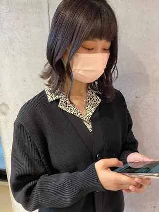 ミディアム カラー 外国人対応 佐久間のヘアスタイル