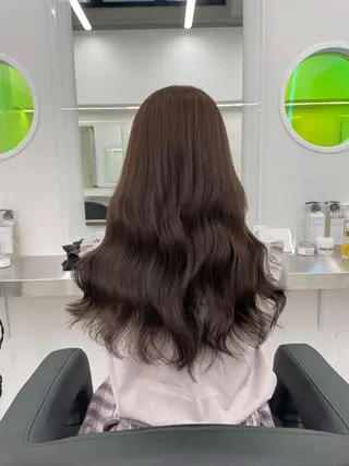 ロング カラー ヘアアレンジ 縮毛矯正/髪質改善/ ブリーチ毛/木元渓太のヘアスタイル
