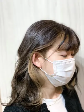 セミロング ヘアアレンジ ✨錦糸町ブリーチ/ ホワイトカラー皇気✨のヘアスタイル