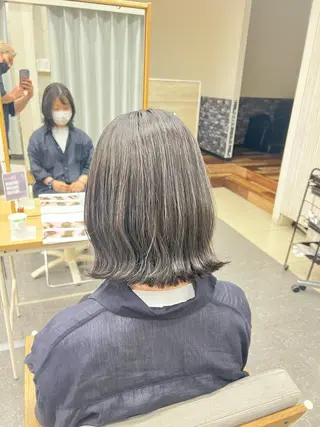ミディアム カラー 太白区/白髪ぼかし ハイライト/千葉達人のヘアスタイル