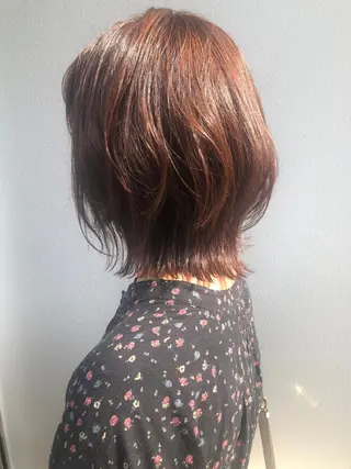 ミディアム カラー ヘアアレンジ 🩰オリーブ/ ベージュ松本咲花🩰のヘアスタイル