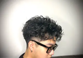 ショート パーマ メンズ 永井 皓大のヘアスタイル