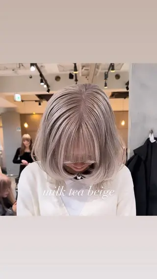 ミディアム カラー 💜ハイトーン💛 マジカルかいちゃんのヘアスタイル