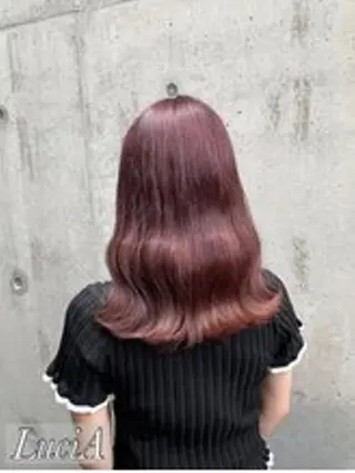 カラー ヘアアレンジ ロング エクステ7:30〜 LuciA\5900のヘアスタイル
