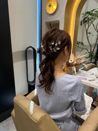 ミディアム カラー ヘアアレンジ レイヤーカット/髪質 改善/矯正🤍吉田のヘアスタイル