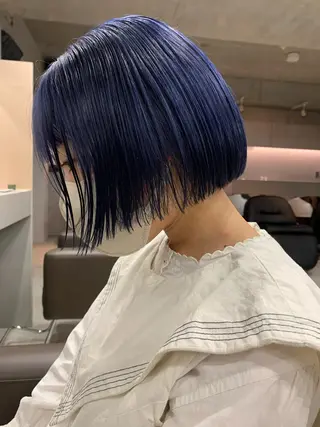 ショート カラー ボブパーマコテ巻き風 パーマNo1深江秀平のヘアスタイル