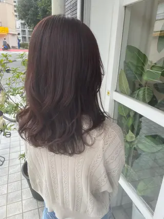 セミロング カラー ヘアアレンジ 鴫原 亜弥のヘアスタイル