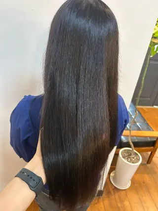 ロング 縮毛矯正/柔らかツヤ 質感◎蟹江/吉川清保のヘアスタイル