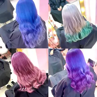 セミロング カラー 町田ブリーチ特化 MANATOのヘアスタイル