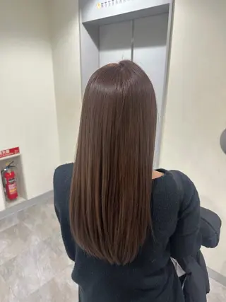 ロング ハイトーン✖️ 縮毛矯正シュンペイのヘアスタイル