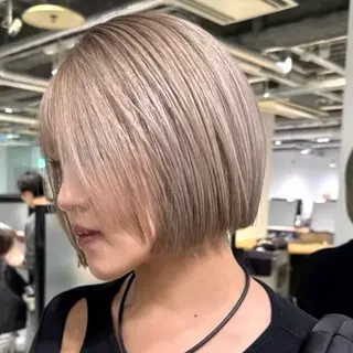 ショート カラー ミルクティーブラウン 名古屋/フウトのヘアスタイル