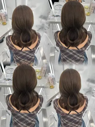 ミディアム カラー 韓国╱似合わせカラー 🤍𝑌𝑈𝑁𝐴のヘアスタイル