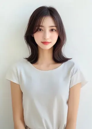 ミディアム 韓国風/髪質改善/ ナガヤアキラのヘアスタイル