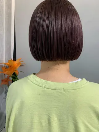 カラー ボブパーマコテ巻き風 パーマNo1深江秀平のヘアスタイル
