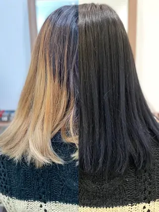 ミディアム カラー ナカタケ ユウのヘアスタイル