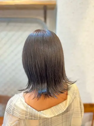 セミロング カラー ヘアアレンジ 🍀透明感カラー×垢 抜けボブ リクト💥のヘアスタイル