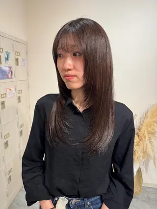 ロング カラー ツチイ リョウタのヘアスタイル