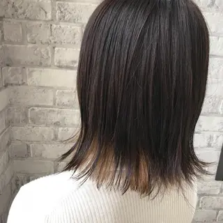 ミディアム カラー Oopsレイヤー 加藤澄都のヘアスタイル