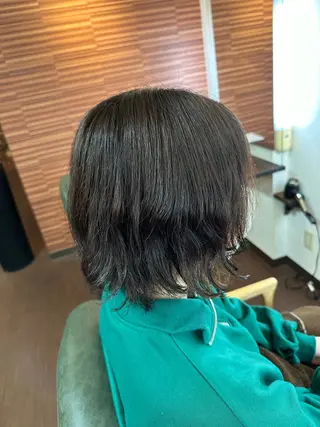ミディアム パーマ 💜推しインナー カラー/菊池柊真💜のヘアスタイル