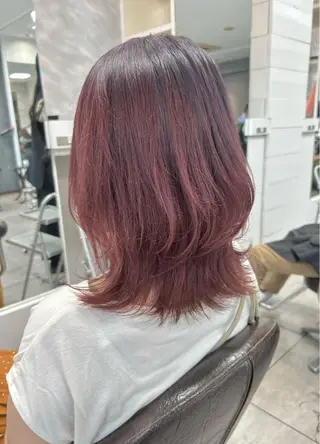 ミディアム レイヤー/艶髪カラー 森本くるみのヘアスタイル