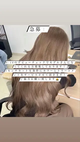 セミロング カラー 韓国ハイレイヤー ハッシュカット特化のヘアスタイル