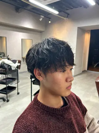 ショート パーマ メンズ メンズ特化/マッシュ 小原  啓裕のヘアスタイル