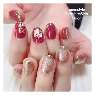 ミディアム ネイル 🐾enen style 🐾のネイルデザイン