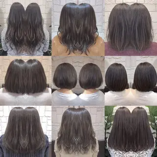 セミロング カラー 髪質改善 艶髪🔵フセナオヤのヘアスタイル