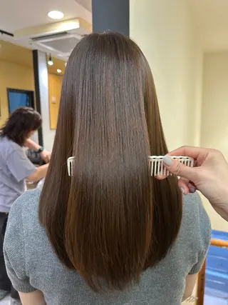 セミロング カラー hubhair レイヤー/透明感のヘアスタイル