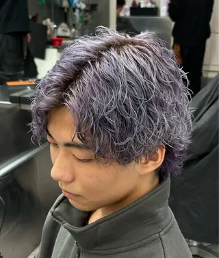 ミディアム カラー パーマ メンズ 🔥最強メンズ特化/ パーマの達人🔥風見のヘアスタイル