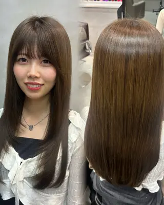 ロング カラー 上品♡ブラウン💎 アレンジ🩰Rimiのヘアスタイル