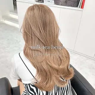 ロング カラー 色落ち綺麗🩰ハイ トーン🎀RINKAのヘアスタイル
