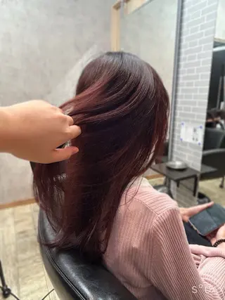 セミロング カラー 青柳 若奈のヘアスタイル