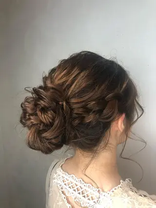 セミロング ヘアアレンジ Birth& Bloom【さあや】のヘアスタイル