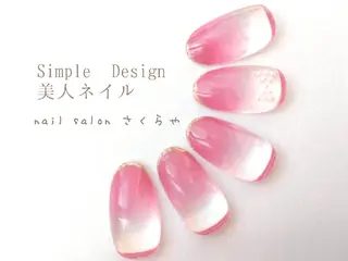 ミディアム さくらや❤ パラジェル使用のネイルデザイン