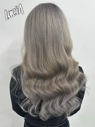ロング ヘアアレンジ カラー エクステ¥5000 LuciAカラーのヘアスタイル