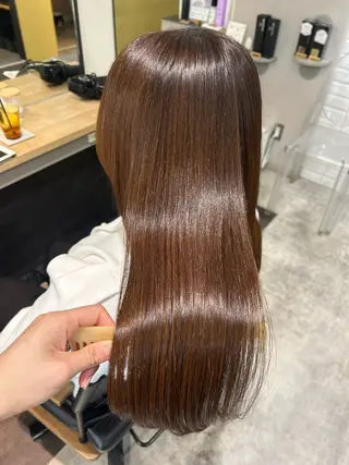 ロング パーマ hubhair レイヤー/透明感のヘアスタイル