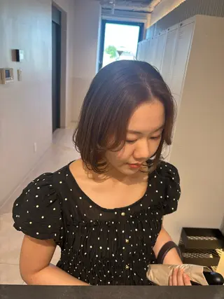 ショート カラー ヘアアレンジ 押切 響　のヘアスタイル