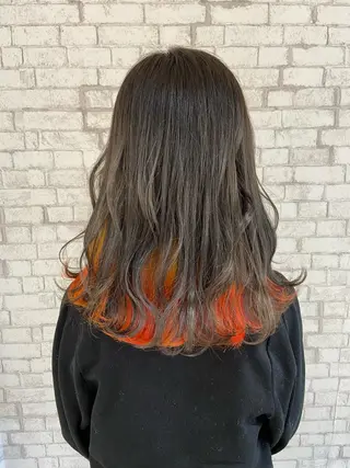 セミロング 透明感カラー 松田晃代のヘアスタイル
