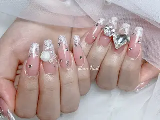 ネイル エツメ💅 長さ出し🎀デザインのネイルデザイン