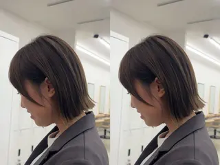 ミディアム レイヤー/ボブ 透明感カラー/チヨノのヘアスタイル