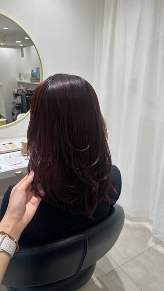 セミロング 森下 萌果のヘアスタイル