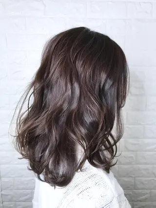 ミディアム カラー 髪質改善縮毛矯正 美容師✂️山崎竜二のヘアスタイル