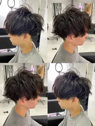 ショート カラー パーマ ヘアアレンジ メンズ 🔥メンズパーマ 特化 渡辺一翔のヘアスタイル