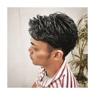 ショート パーマ ヘアアレンジ メンズ メンズスタイル ly本厚木のヘアスタイル