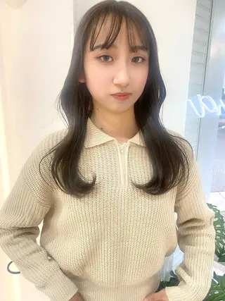 セミロング カラー -福岡博多筑紫口- 大津成美のヘアスタイル