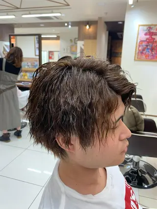 ミディアム 韓国レイヤー 池田一之のヘアスタイル