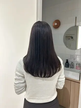 ロング カラー Nanami🧸🤍 ワンカラーモデル募集のヘアスタイル