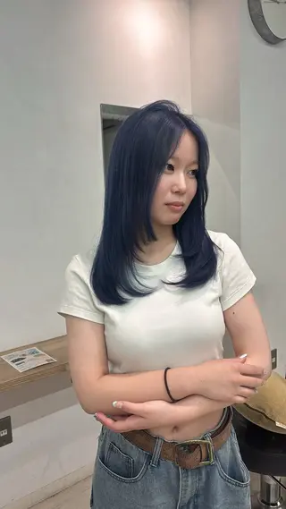 セミロング ️🩵RINKA/ 艶color🩵のヘアスタイル